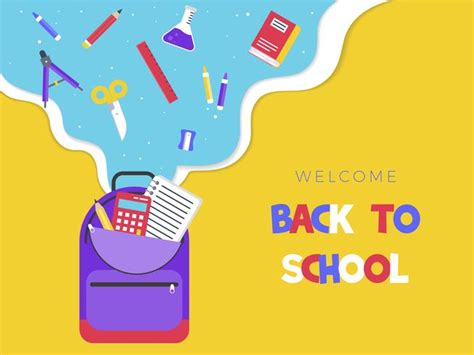 Back to school poster template 664419 Vector Art at Vecteezy