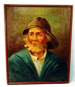 Vintage oil on canvas portrait of an OLD SALT – Paul Madden Antiques