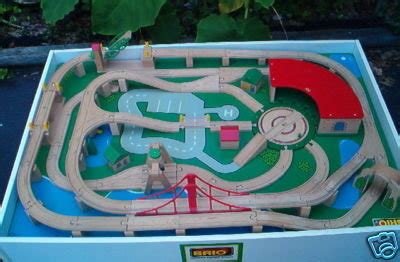 VINTAGE BRIO TRAIN TABLE W/ WOOD TRACKS BUILDINGS &MORE | #76877234