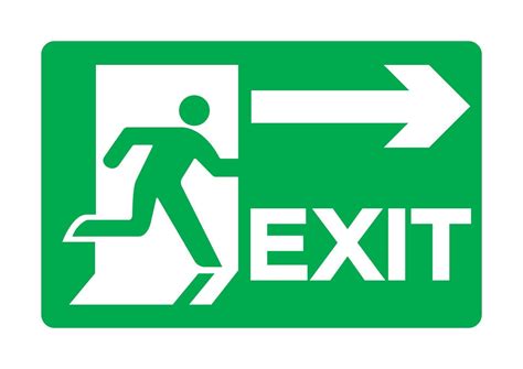 Fire Exit Emergency Green Sign 2301058 Vector Art at Vecteezy