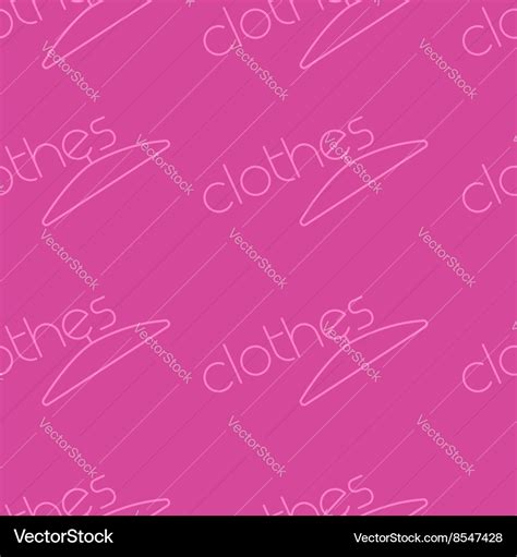 Fashion seamless background with pink clothes logo