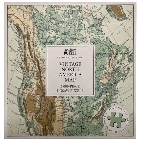 Vintage North America Map 1000 Piece Jigsaw Puzzle Professor Puzzle ...