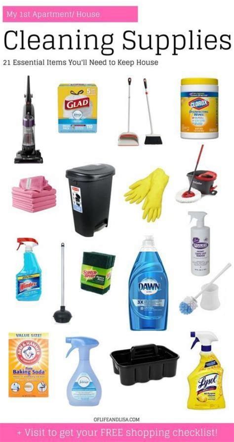 When moving into a new place you'll need these cleaning supplies to make sure your stay is as ...