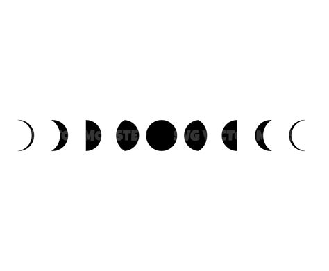 Moon Phases Svg. Vector Cut File for Cricut Silhouette Pdf - Etsy