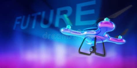 Drone Technology Concept Future Ideas Stock Illustration - Illustration ...