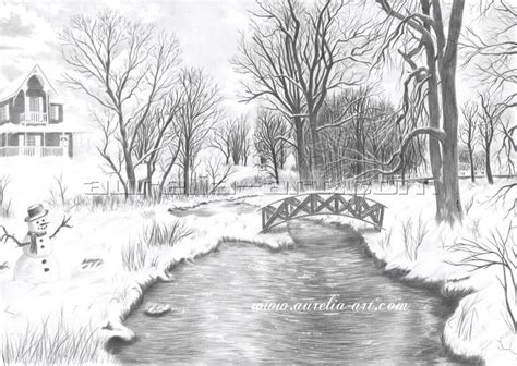 Snowy Landscape by aurelia-acc on DeviantArt