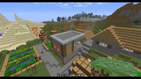 Minecraft Seed 1.6 - Desert Temple Inside Plains Village with Diamond Horse Armor! - YouTube