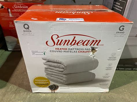 SUNBEAM QUEEN SIZE HEATED MATTRESS PAD