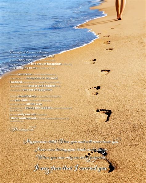 Footprints in the Sand Poem Poster | Zazzle | Footprints in the sand poem, Footprints in the ...