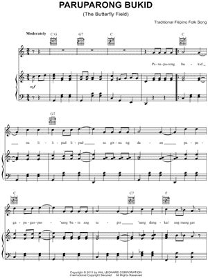 Filipino Folk Song Sheet Music Downloads at Musicnotes.com