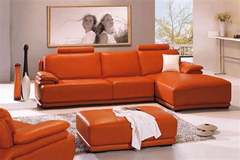 Buy orange leather sofa set in Lagos Nigeria