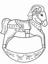 Rocking Horse To Color Coloring Page  Free Printable Pages sketch template