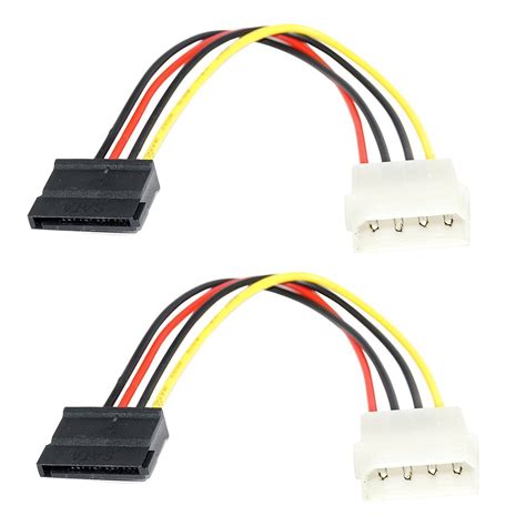 Amazon.com: DAHSHA 2 Quantity 6inch 4 Pin Molex to SATA Power Cable ...