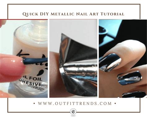 Quick DIY Metallic Nail Art Tutorial | Outfit Trends