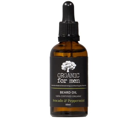 Beard Oil Avocado & Peppermint 100% Certified Organic - Organic for Men