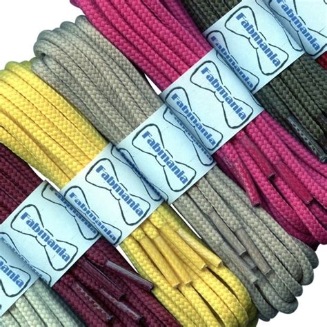 Single Colour Round Boot Laces - 4 mm - 17 colours in lengths from 90 ...