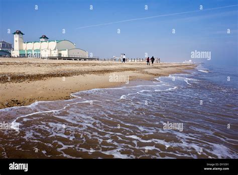 Great Yarmouth Beach with Wellington Pier Stock Photo - Alamy