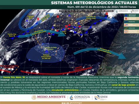 El frente frío 16 se desplazará sobre el noreste y norte del país ...