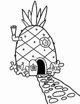 Spongebob House Coloring sketch template