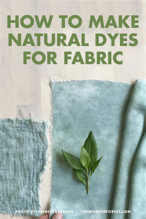 How to Make Natural Dyes for Fabric - Wonder Forest