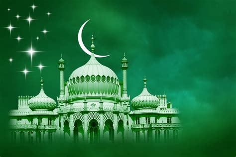 Green Mosque Wallpaper