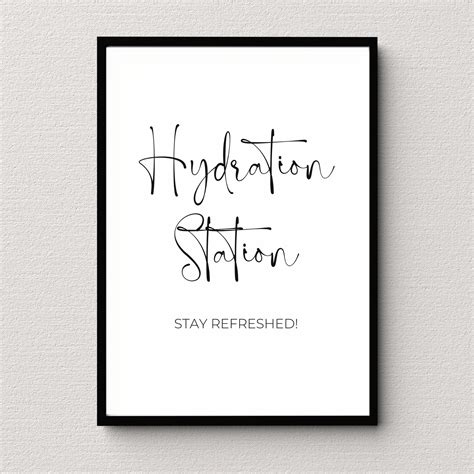 PRINTABLE Hydration Station Sign, Water Station Poster, Baby Shower, Digital Download - Etsy