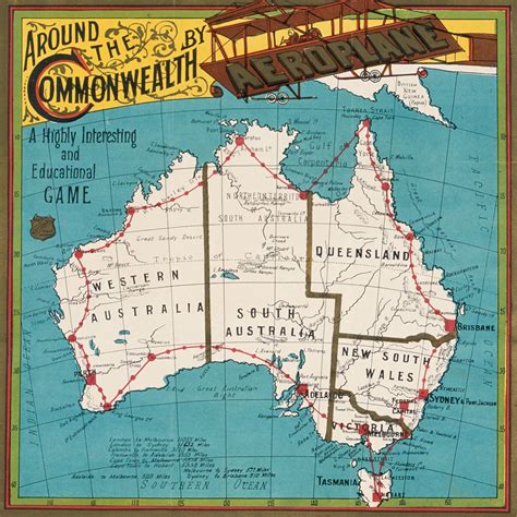 Australia - Around the Commonwealth by Aeroplane - A Highly Interesting and Educational Game ...