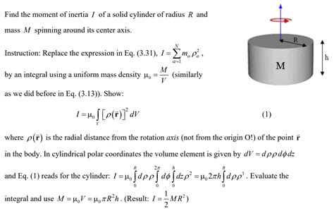 Solid Cylinder Moment Of Inertia