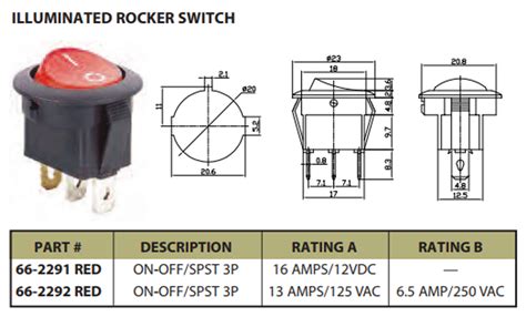 Spst Illuminated Rocker Switch Wiring : SPST ON/OFF Red Illuminated Rocker Switch / With the ...