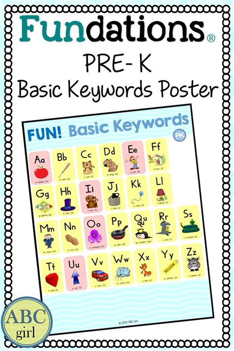 Printable Fundations Letter Cards