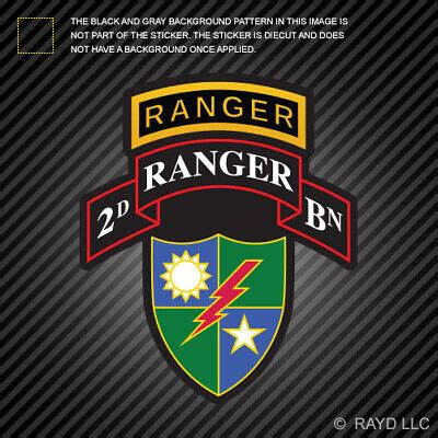 2nd Ranger BN with 75th Ranger Regiment Insignia Sticker battalion ...