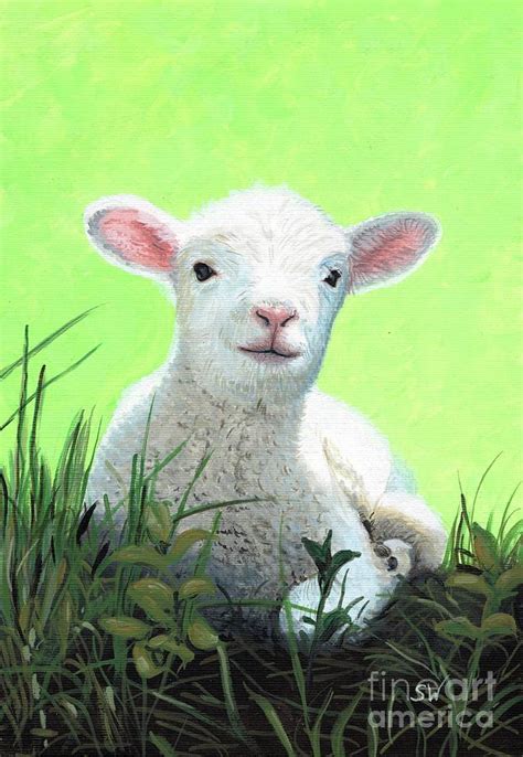 Spring Lamb Painting by Sandra Warmerdam | Fine Art America