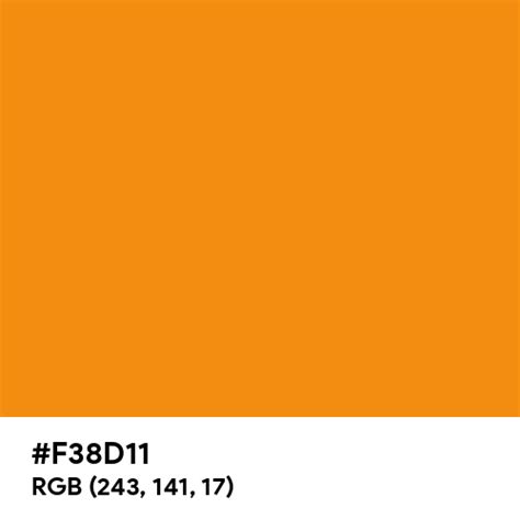 Rich Orange color hex code is #F38D11