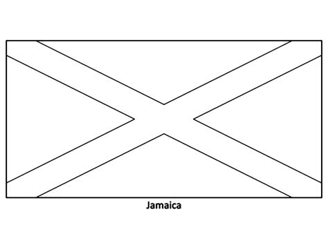 Printable Jamaica Flag coloring page - Download, Print or Color Online for Free