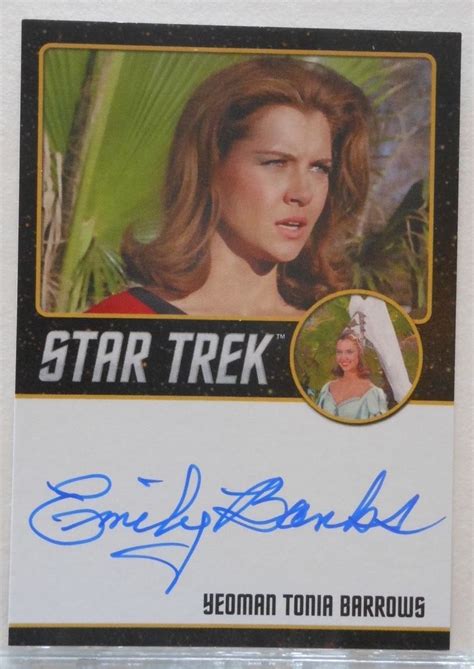 2015 STAR TREK TOS AUTOGRAPH TRADING CARD "EMILY BANKS" -- Antique Price Guide Details Page