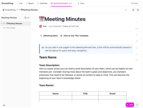 How To Take Meeting Notes Template