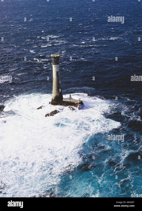 Wolf Rock lighthouse English Channel Cornwall England UK Stock Photo - Alamy