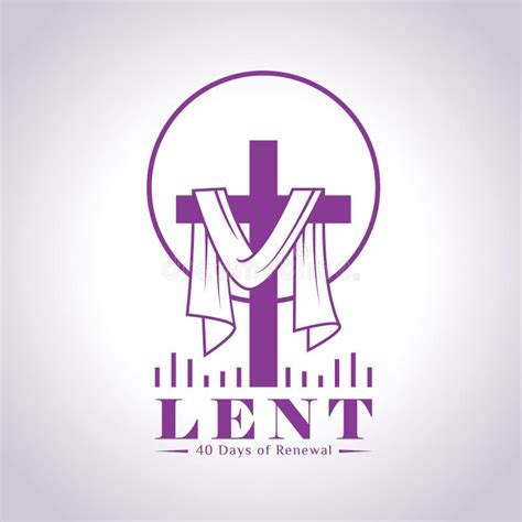 Lent, 40 Days of Renewal with Purple Ribbon Roll Around Silver Cross ...