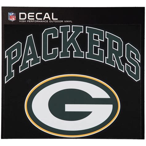 Green Bay Packers 12" x 12" Arched Logo Decal