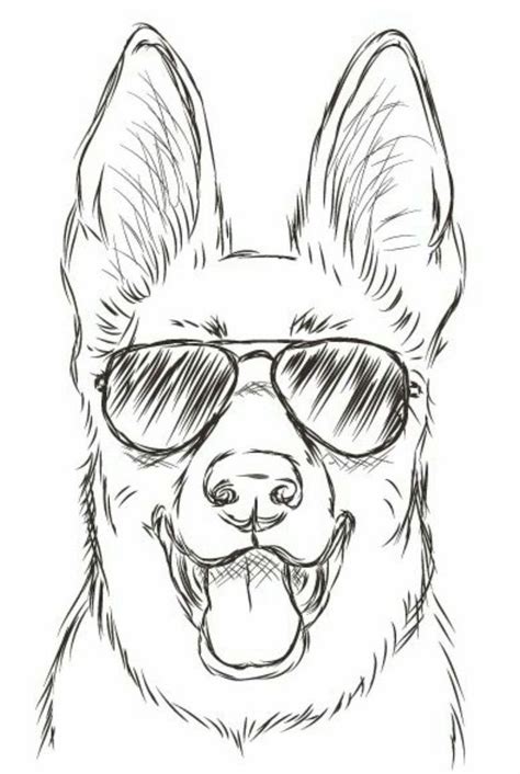 dog-with-sunglasses-black-white-pencil-sketch-easy-things-to-draw-for-beginners #pencil # ...