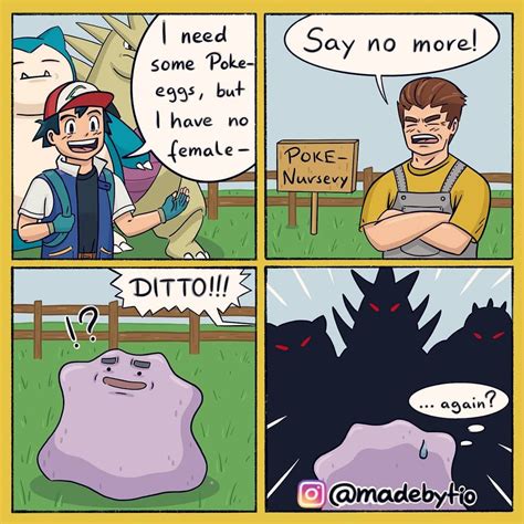 Ditto the breeding machine in 2020 | Pokemon funny, Pokemon memes, Comics