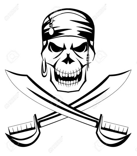 Pirate Clipart Black And White | Free download on ClipArtMag