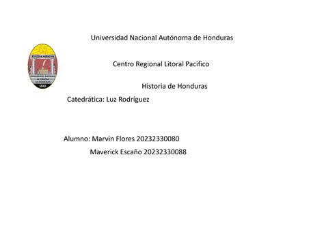 Universidad Nacional Autónoma de Honduras - Universidad Nacional Autónoma de Honduras Centro ...