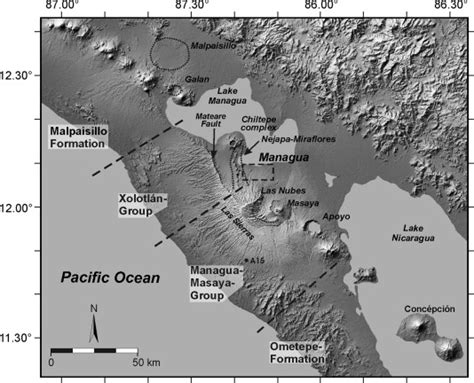 Nicaragua Map Volcanoes