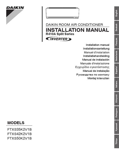 Installation Manual: Daikin Room Air Conditioner | PDF | Hvac | Air ...