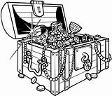 Treasure Chest To Color sketch template