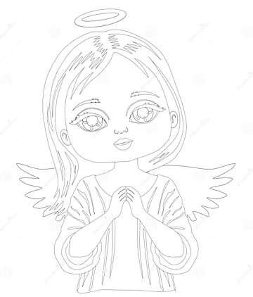 Cute Angel Girl Child , Angel Child Cute , Illustration Stock ...