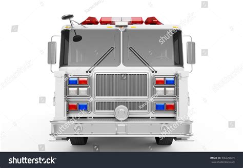 White Firetruck Front View Isolated On Stock Illustration 396622609 | Shutterstock