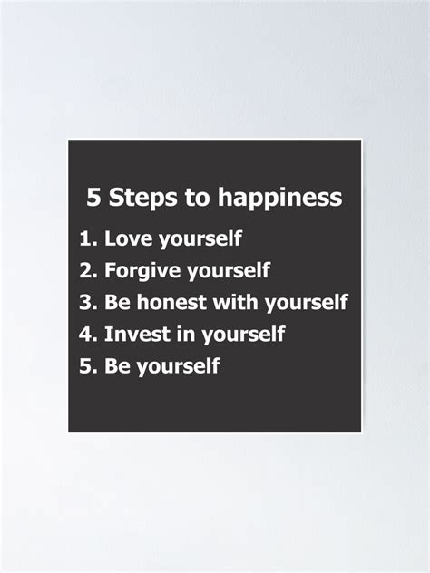 "5 Steps to happiness" Poster by fly87 | Redbubble