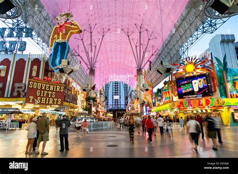 USA, Nevada, Las Vegas, Downtown Old Las Vegas, Fremont Street Stock ...